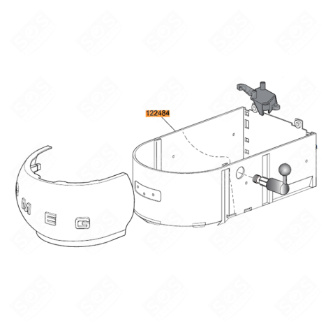 COQUE (REPÈRE 122484) CAFETIÈRE, MACHINE À CAFÉ - 764532063
