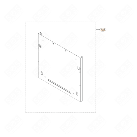 FAÇADE AVANT (REPÈRE K030) LAVE-VAISSELLE - 3550DD1006G