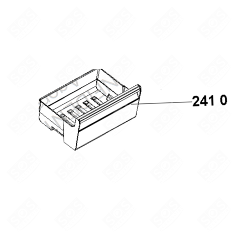 BAC A LEGUMES TRANSPARENT GRIS FRIGO, RÉFRIGÉRATEUR, CONGÉLATEUR - 481010439419