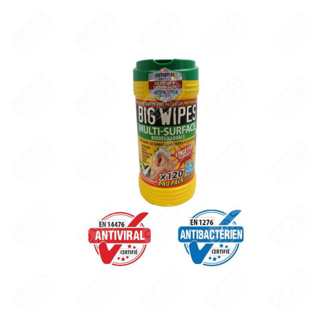 LINGETTES ANTIBACTÉRIENNES BW D'ORIGINE DIVERS PETIT MÉNAGER - 24430000FR, BIW-MS120