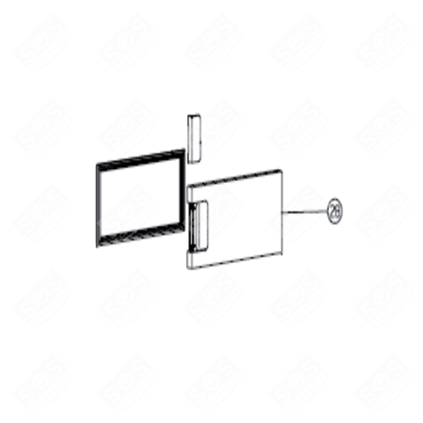 PORTE CONGÉLATEUR (REPÈRE 28) FRIGO, RÉFRIGÉRATEUR, CONGÉLATEUR - AS0019400
