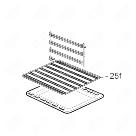 GRILLE ( REPÈRE 25F ) FOUR, CUISINIÈRE - 70039962