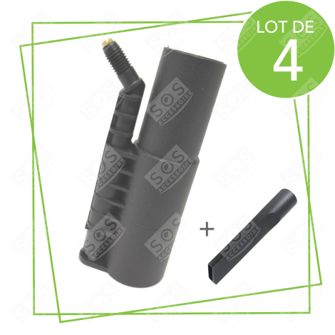 LOT DE 4 BUSES HAUTE PRESSION 120° AVEC 1 SUCEUR PLAT NETTOYEUR VAPEUR - M0007065
