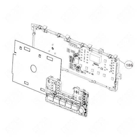 CARTE ÉLECTRONIQUE, MODULE DE PUISSANCE (REPÈRE 186) MACHINE À LAVER, LAVE-LINGE - 2826930150
