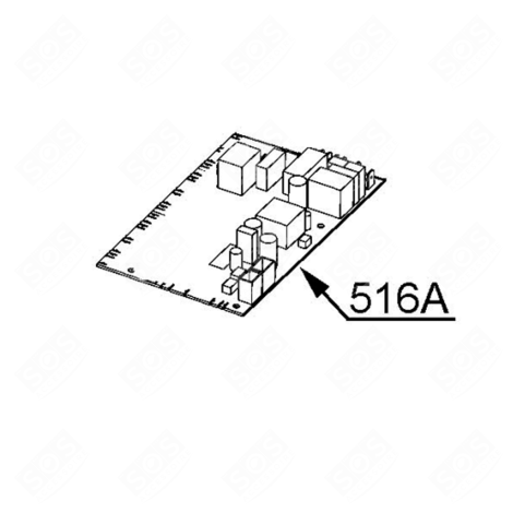 CARTE ÉLECTRONIQUE (REPÈRE 516A) FOUR, CUISINIÈRE - 140028861247
