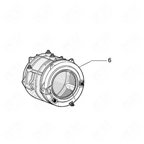 CUVE-PLASTIQ 58 WD MAXI E DIR.INJ. MACHINE À LAVER, LAVE-LINGE - C00630560