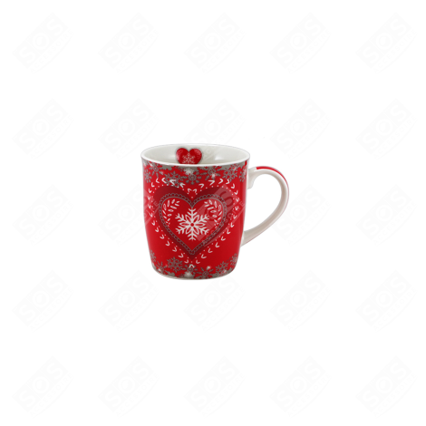 TASSES COEUR ROUGE X 4 USTENSILE DE CUISINE - 3432