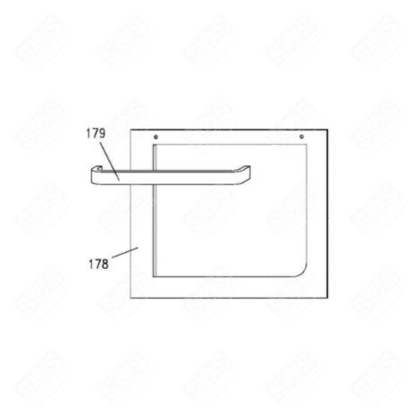 VITRE EXTÉRIEURE (REPÈRE 178) FOUR, CUISINIÈRE - 42820078
