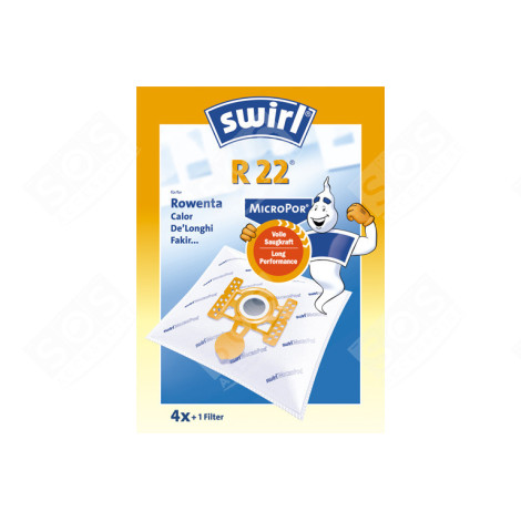 BOITE DE 4 SACS R22 D'ORIGINE ASPIRATEUR - 6778339