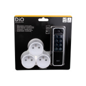 Dio first - 3 prises nano interrupteurs et télécommande 3 canaux d'origine
