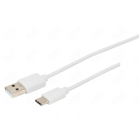 USB TYPE C M / USB M - 3A - 1M - BLANC D'ORIGINE TÉLÉPHONIE, SMARTPHONE - 722442