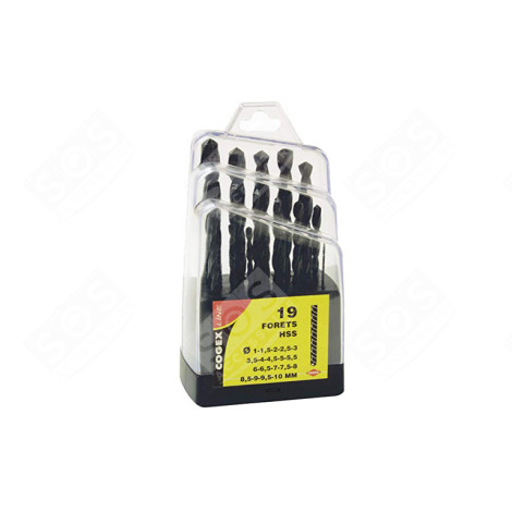 FORET METAUX HSS 1 X 10 MM - 19 PIÈCES. VENDU EN B D'ORIGINE ACCESSOIRES ET ENTRETIEN - 24217