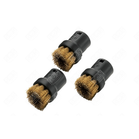 LOT DE 3 BROSSES LAITON D'ORIGINE NETTOYEUR VAPEUR - 28630610