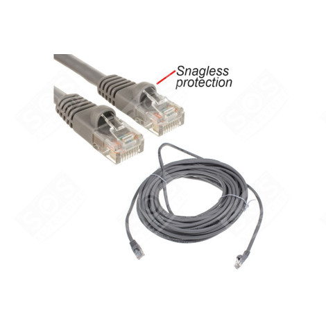 CÂBLE ETHERNET 20M - CAT5E 350MHZ - RJ45 (M) GREY SNAGLESS PROTECTION INFORMATIQUE - 1805105