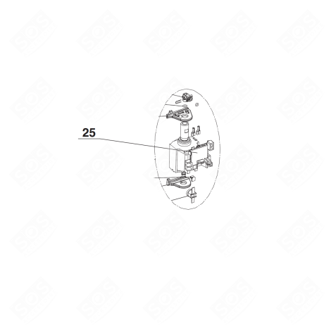CACHE POMPE CITIZ (REPÈRE 25) CAFETIÈRE, MACHINE À CAFÉ - 505334, MS-0055604