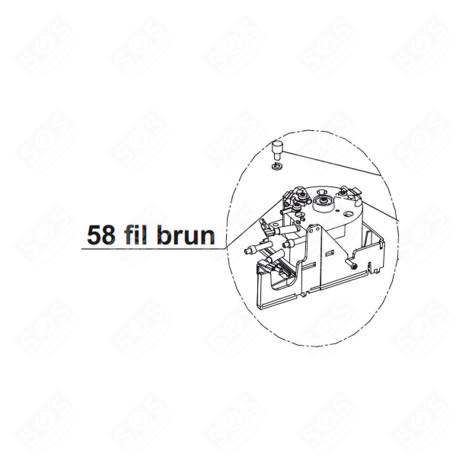 FUSIBLE CTZ FIL BRUN 167° (REPÈRE 58 FIL BRUN) CAFETIÈRE, MACHINE À CAFÉ - 505495