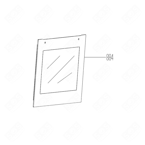 VITRE EXTERIEURE FOUR, CUISINIÈRE - 210444521