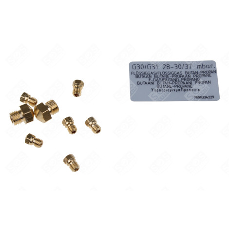 KIT GICLEURS GAZ BUTANE / PROPANE D'ORIGINE D'ORIGINE FOUR, CUISINIÈRE - 12012014