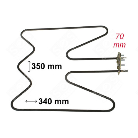 RESISTANCE FOUR 1800W PLAQ.FIX.LARGE FOUR, CUISINIÈRE - 63139