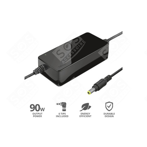 TRUST PRIMO UNIVERSAL ADAPTER DE CHARGE PORTABLE- 90W MULTIMÉDIA - TRU22142