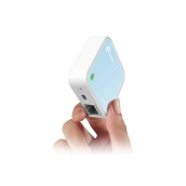 Tp-link tl-wr802n router sans fil fast ethernet single-band (2.4 ghz) bleu blanche