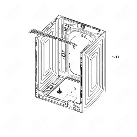 CADRE COMPLET D'ORIGINE (REPÈRE 1-11) MACHINE À LAVER, LAVE-LINGE - DC97-23350F