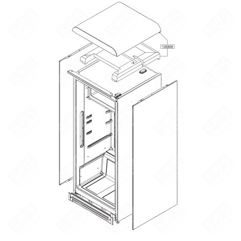 DESSUS (REPÈRE 126806) FRIGO, RÉFRIGÉRATEUR, CONGÉLATEUR - 5H5510838