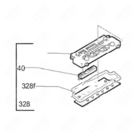 MODULE CLAVIER MACHINE À LAVER, LAVE-LINGE - 46007166