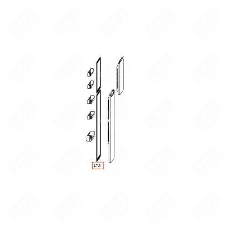 JOINT DE PORTE RÉFRIGÉRATEUR (REPÈRE 27.3) FRIGO, RÉFRIGÉRATEUR, CONGÉLATEUR - 49073081, 0530054535