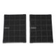 LOT DE 2 FILTRES CHARBON 235 X 192 X 15 MM AFFCAF16 AIRFORCE HOTTE - AIRFORCE AFFCAF16