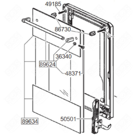 VITRE DE PORTE (REPÈRE 89634) FOUR, CUISINIÈRE - 682535290