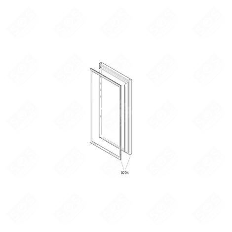 PORTE (PARTIE RÉFRIGÉRATEUR) REPÈRE 0204 FRIGO, RÉFRIGÉRATEUR, CONGÉLATEUR - 00244039