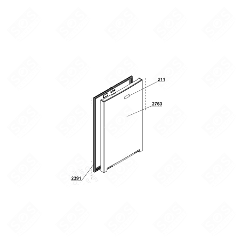 JOINT DE PORTE (REPÈRE 2391) FRIGO, RÉFRIGÉRATEUR, CONGÉLATEUR - 4669522300