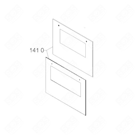 VITRE EXTÉRIEURE FOUR, CUISINIÈRE - 481245059744, C00331145