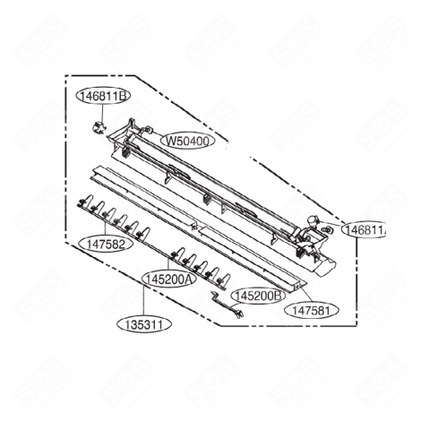 GRILLE DE DÉCHARGE (REPÈRE 135311) CLIMATISEUR - AEB72004125