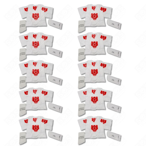 LOT DE 10 BOÎTES DE 4 SACS À POUSSIÈRE SYNTHÉTIQUES FJM COMPATIBLES