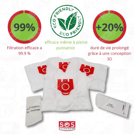 LOT DE 9 BOÎTES DE 4 SACS À POUSSIÈRE SYNTHÉTIQUES FJM COMPATIBLES ASPIRATEUR - 9917710