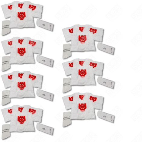 LOT DE 7 BOÎTES DE 4 SACS À POUSSIÈRE SYNTHÉTIQUES FJM COMPATIBLES ASPIRATEUR - 9917710