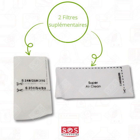 LOT DE 4 BOÎTES DE 4 SACS À POUSSIÈRE SYNTHÉTIQUES FJM COMPATIBLES