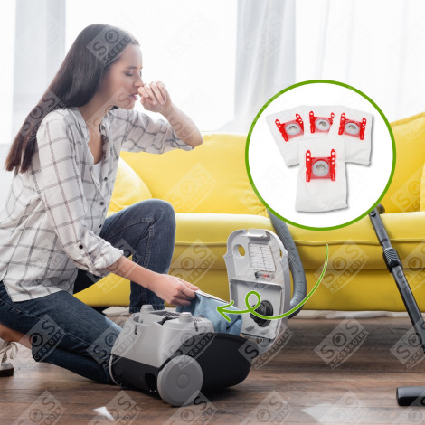 LOT DE 2 BOÎTES DE 4 SACS TYPE G 270 X 60 MM ASPIRATEUR - 00576334,17000940