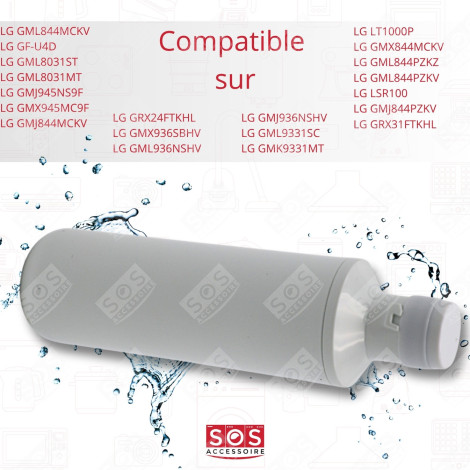 FILTRE À EAU SIDE BY SIDE LG FRIGO, RÉFRIGÉRATEUR, CONGÉLATEUR - AGF80300704, ADQ74793514