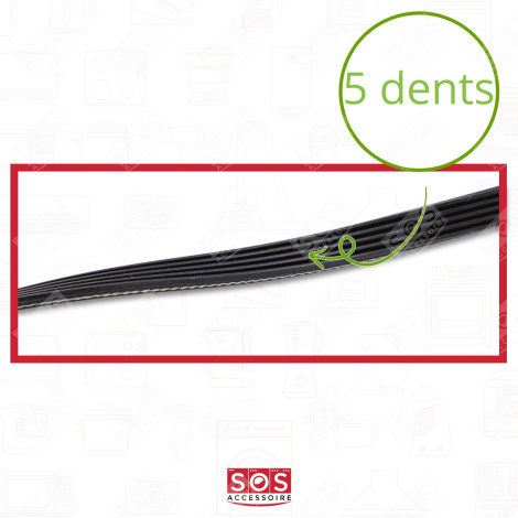 COURROIE PLATE 1244 J5 MACHINE À LAVER, LAVE-LINGE - 2816750200, 2466300201