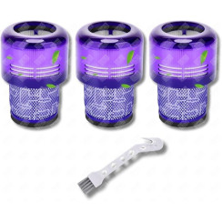 Lot de 3 Filtres Hepa compatible V11  V15 avec brosse de nettoyage