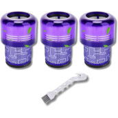 Lot de 3 Filtres Hepa compatible V11  V15 avec brosse de nettoyage