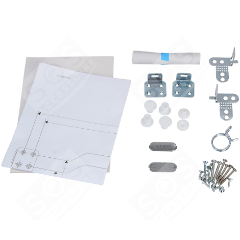 KIT DE FIXATION (GLISSIÈRES) PORTE D'ORIGINE LAVE-VAISSELLE - 1784430296, C00919854