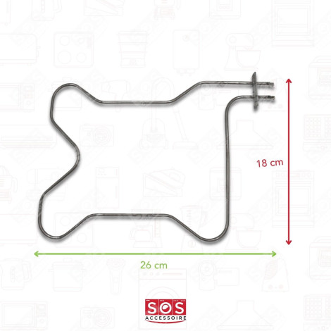 RÉSISTANCE DE SOLE 1300W FOUR, CUISINIÈRE - 95X1210, CA50042A9