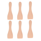Lot de 6 pelles en bois pour Poêlon, spatules raclette 