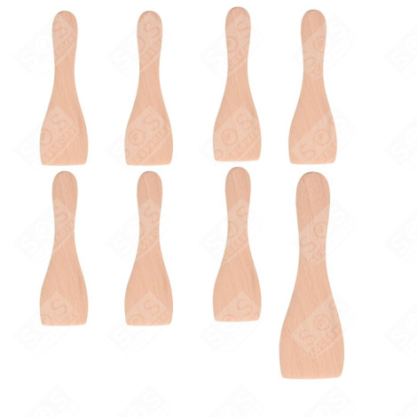 LOT DE 8 PELLES EN BOIS POUR POÊLON, SPATULES RACLETTE  RACLETTE, GRIL, WOK - AS306003