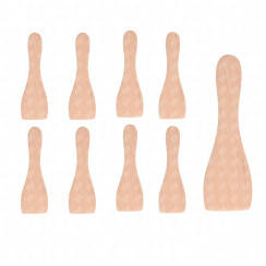Lot de 9 pelles en bois pour Poêlon, spatules raclette 