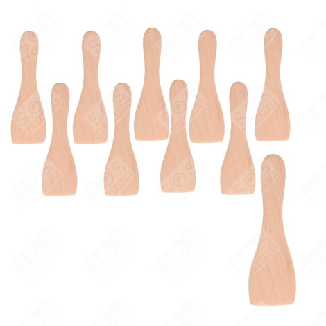 LOT DE 10 PELLES EN BOIS POUR POÊLON, SPATULES RACLETTE  RACLETTE, GRIL, WOK - AS306003